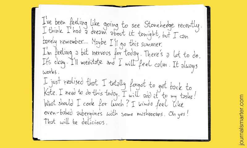 Morning Pages example